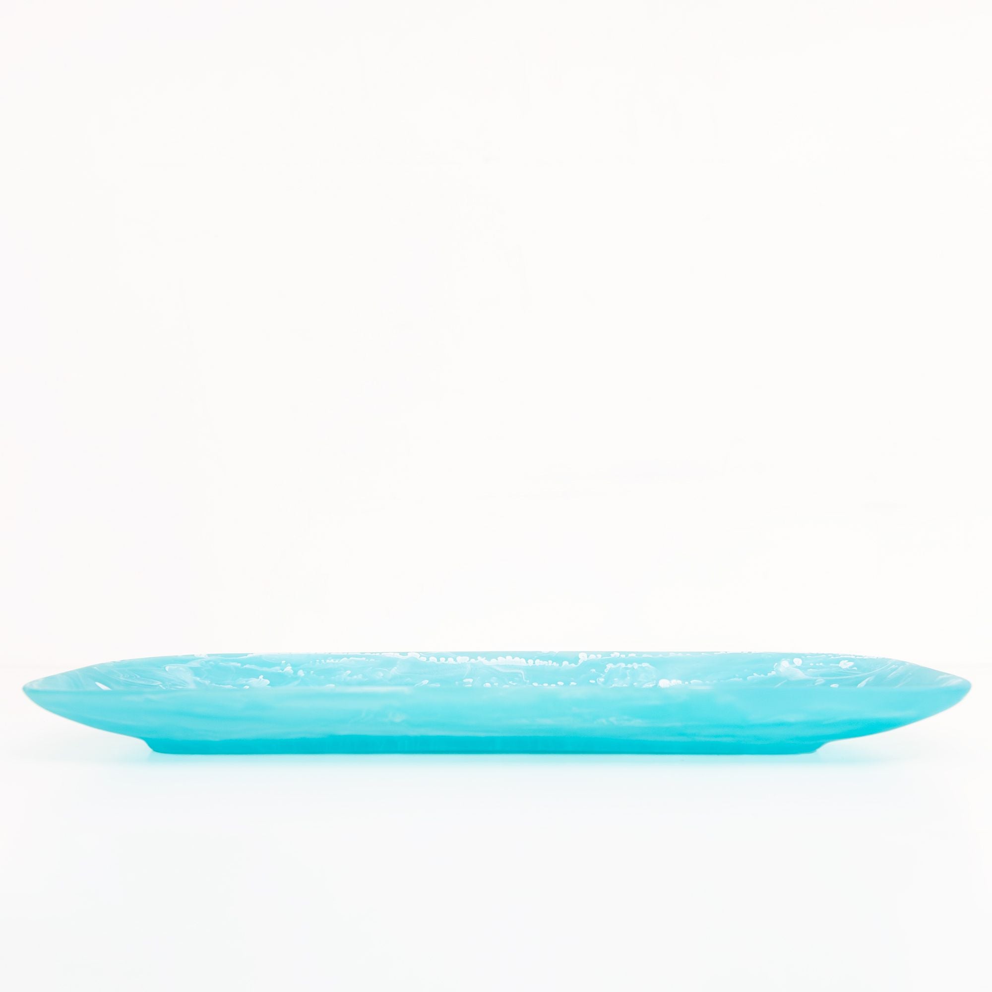 Classical Rectangular Platter in Aqua Swirl, from Nashi Home - Image 2