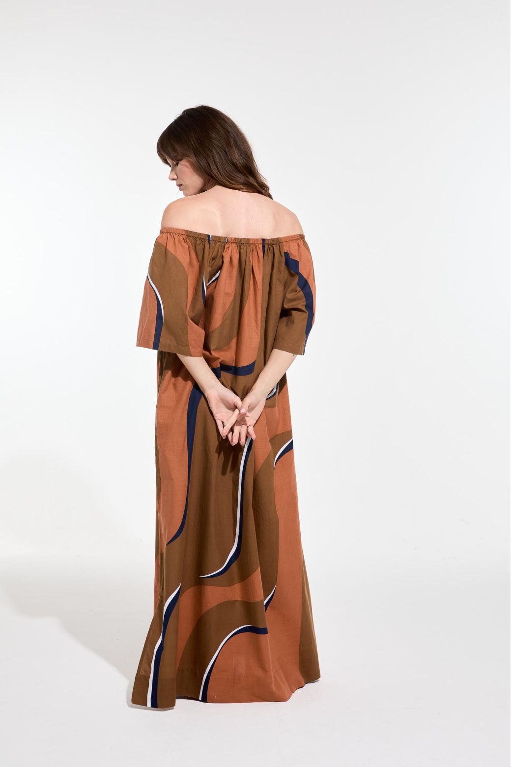 Palao Madone Dress in Terracotta, from Mapoesie - Image 2