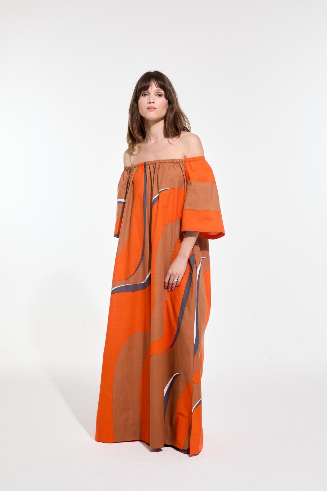 Palao Madone Dress in Vermilion, from Mapoesie