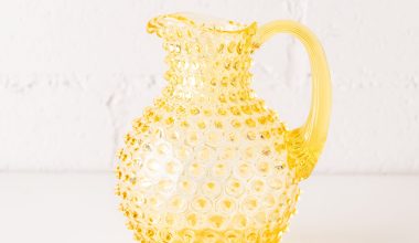 Paris Hobnail Jug in Citron