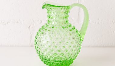 Paris Hobnail Jug in Light Green