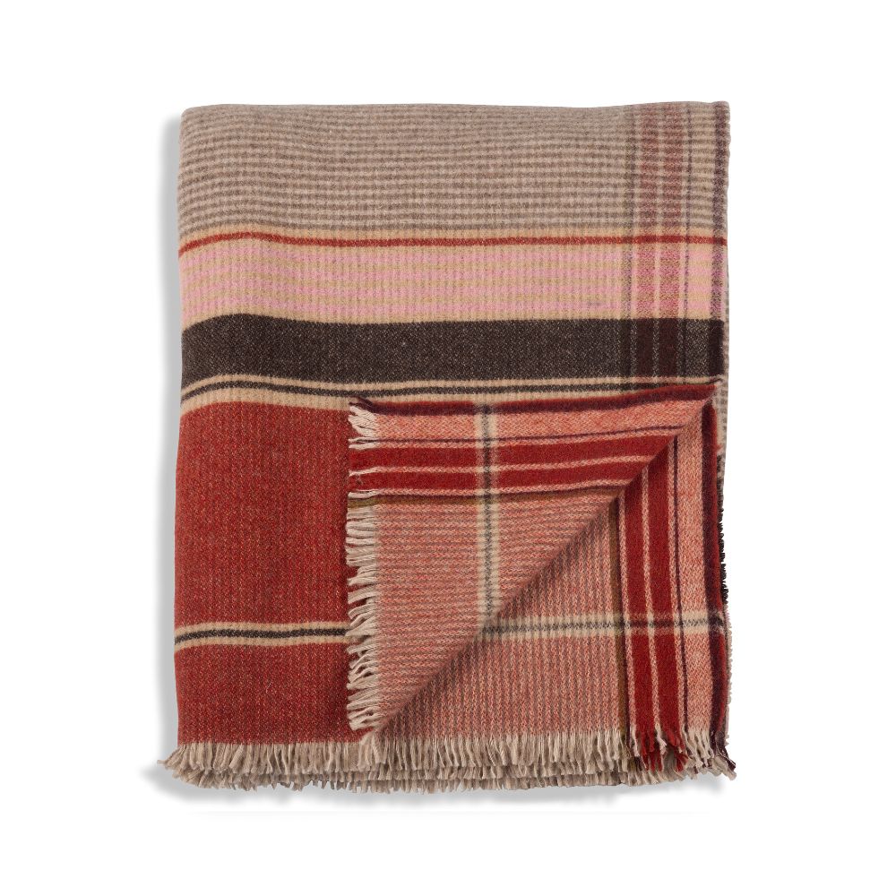 Plaid Arya Cashmere Throw in Naples