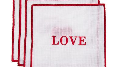 Valentines Love Set of 4 Napkins, from NuYorkCloth