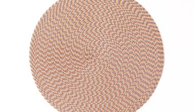 Ikat Weave Round Placemat in Quartz, from Deborah Rhodes