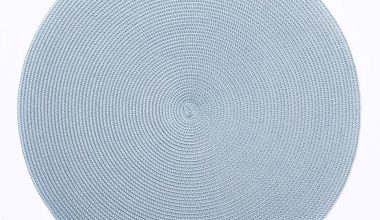 Round Placemat in Silver and Aqua, from Deborah Rhodes