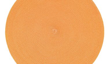 Round Placemat in Apricot, from Deborah Rhodes