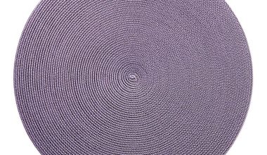 Round Placemat in Brown & Lilac, from Deborah Rhodes