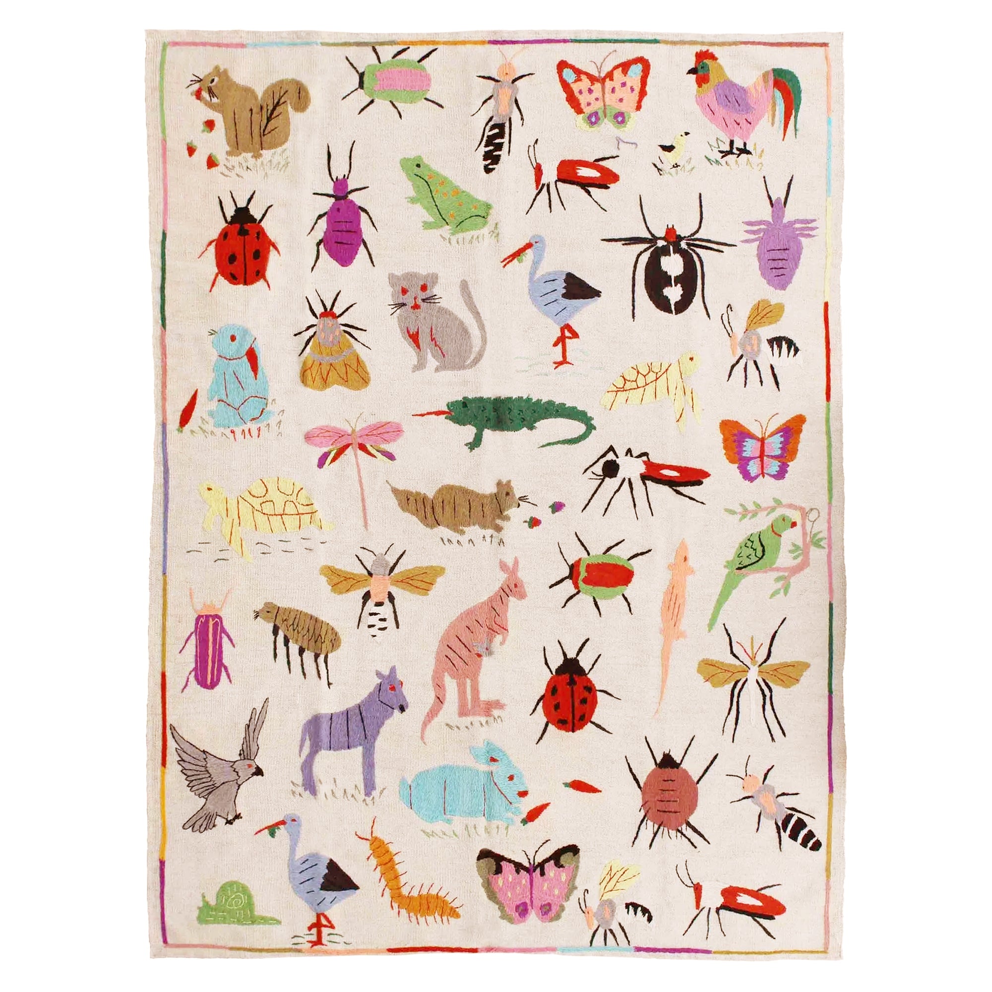 Animals 2 Suzani Kilim Rug