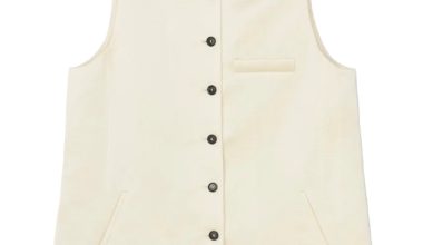 Satin Tailored Vest in Marfil, from Cordera