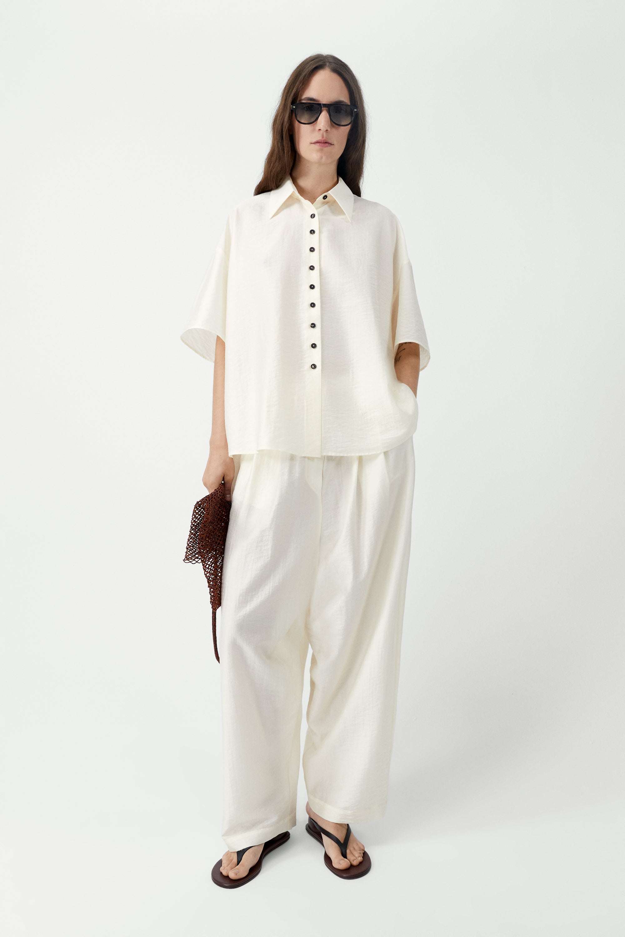 Short Sleeve Shirt in Marfil. from Cordera - Image 3