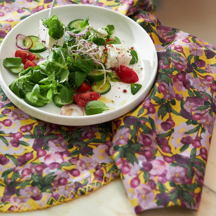 Set of Six Napkins in Romace is Dead Yellow, from Sophie Williamson Design - Image 7