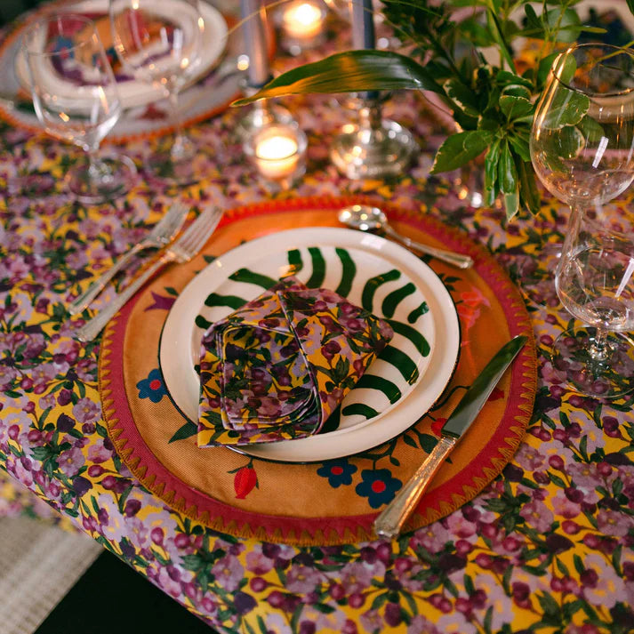 Set of Six Napkins in Romace is Dead Yellow, from Sophie Williamson Design - Image 8