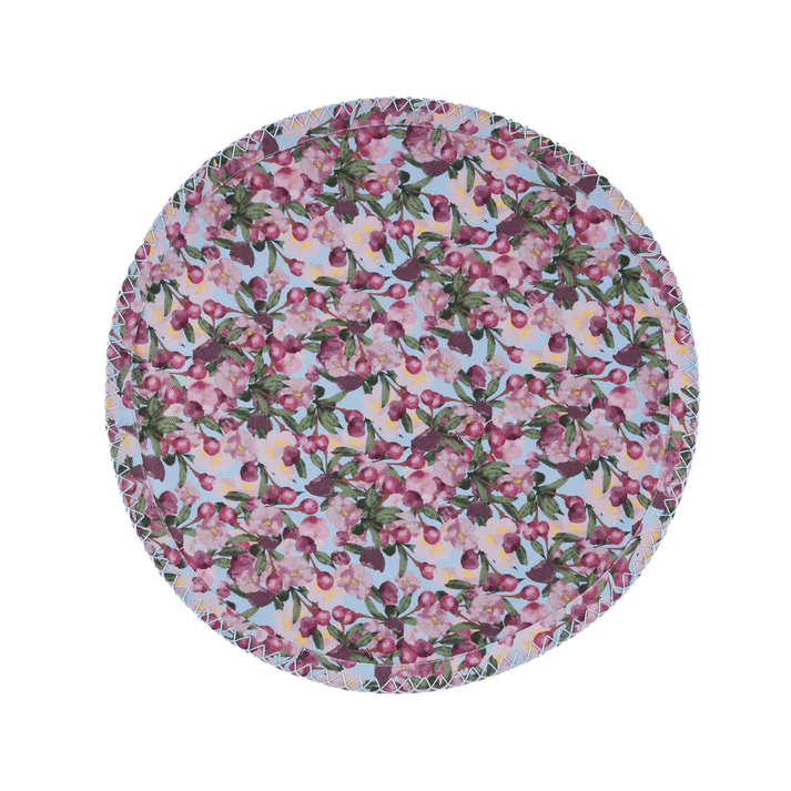 Set of Six Round Placemats in Romace is Dead Blue from, Sophie Williamson Design - Image 4