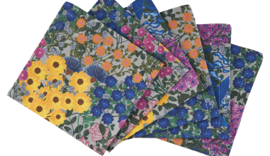 Set of six Napkins in Pre Fleuri, from Sophie Williamson Design