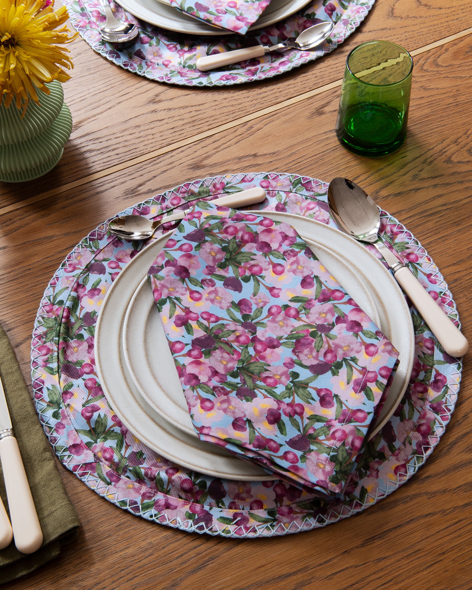 Set of Six Napkins in Romace is Dead Blue, from Sophie Williamson Design - Image 2