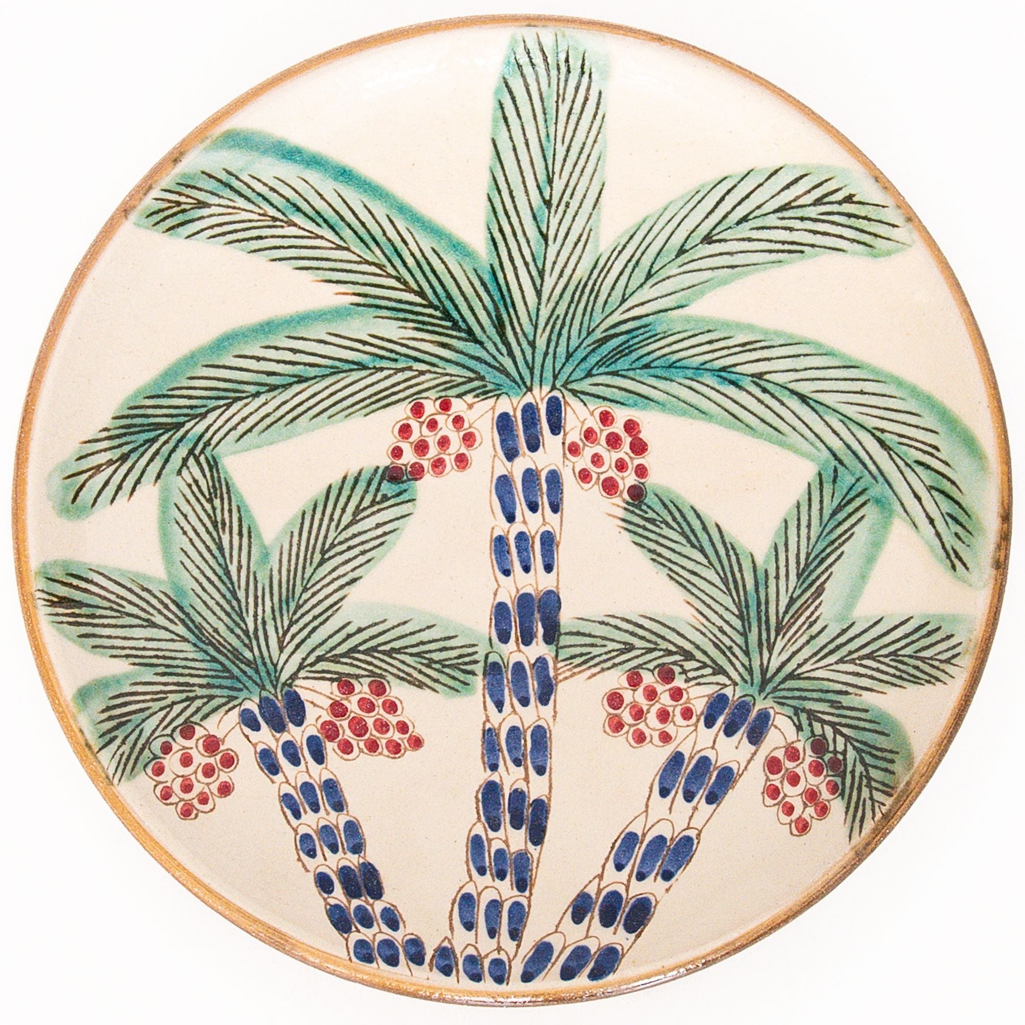 Palm Dates Ceramic Plate, from Kiliim