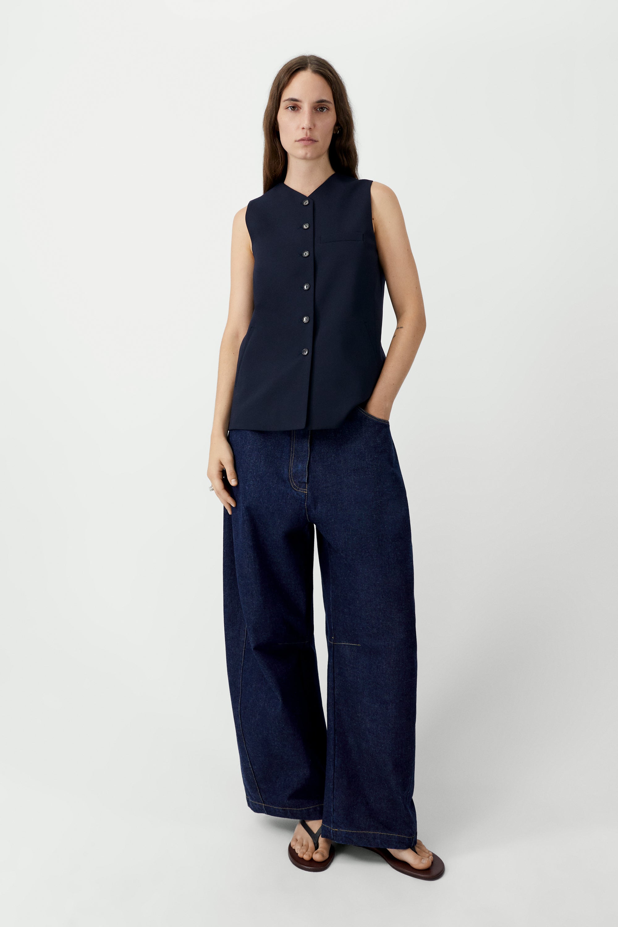 Tailored Masculine Pants in Navy, from Cordera - Image 2