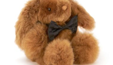 Milo Medium Rabbit in Gold, from Weich Couture Alpaca