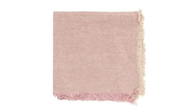 Tipi Napkin in Light Rose, from Charvet Editions