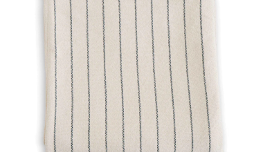 Full / Queen Pinstripe Blanket in Midnight