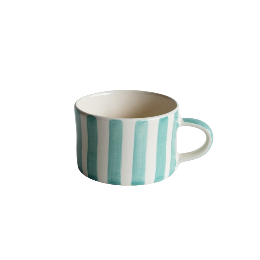 Candy Stripe Mug in Mint
