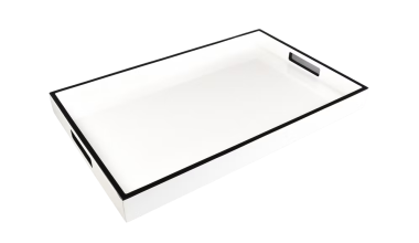 Breakfast Tray in White and Black