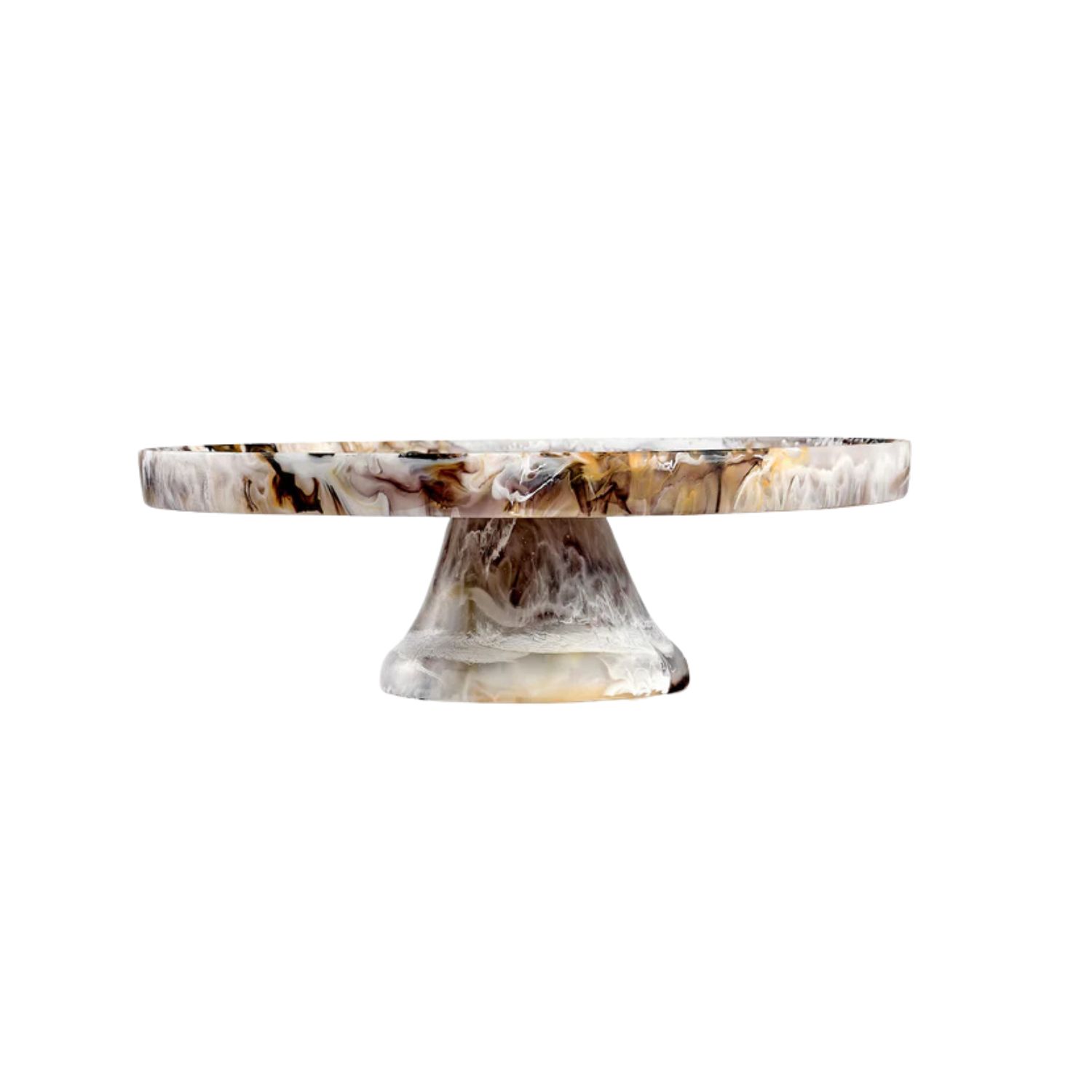 Footed Cake Stand in Mocha Swirl, from Nashi Home