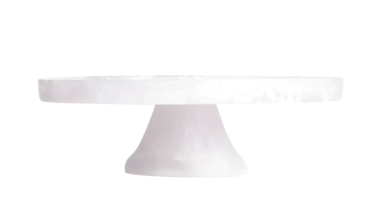 Footed Cake Stand in White Swirl, from Nashi Home