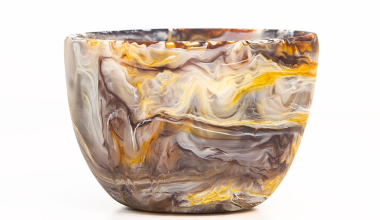 Medium Deep Bowl in Mocha Swirl, from Nashi Home