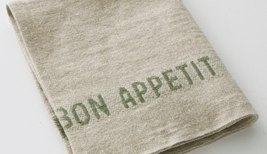 Bon Appetit Napkin / Placemat in Kaki, from Charvet Editions
