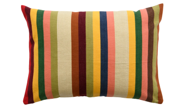 Pillow in Earth Stripe 14" x 20"