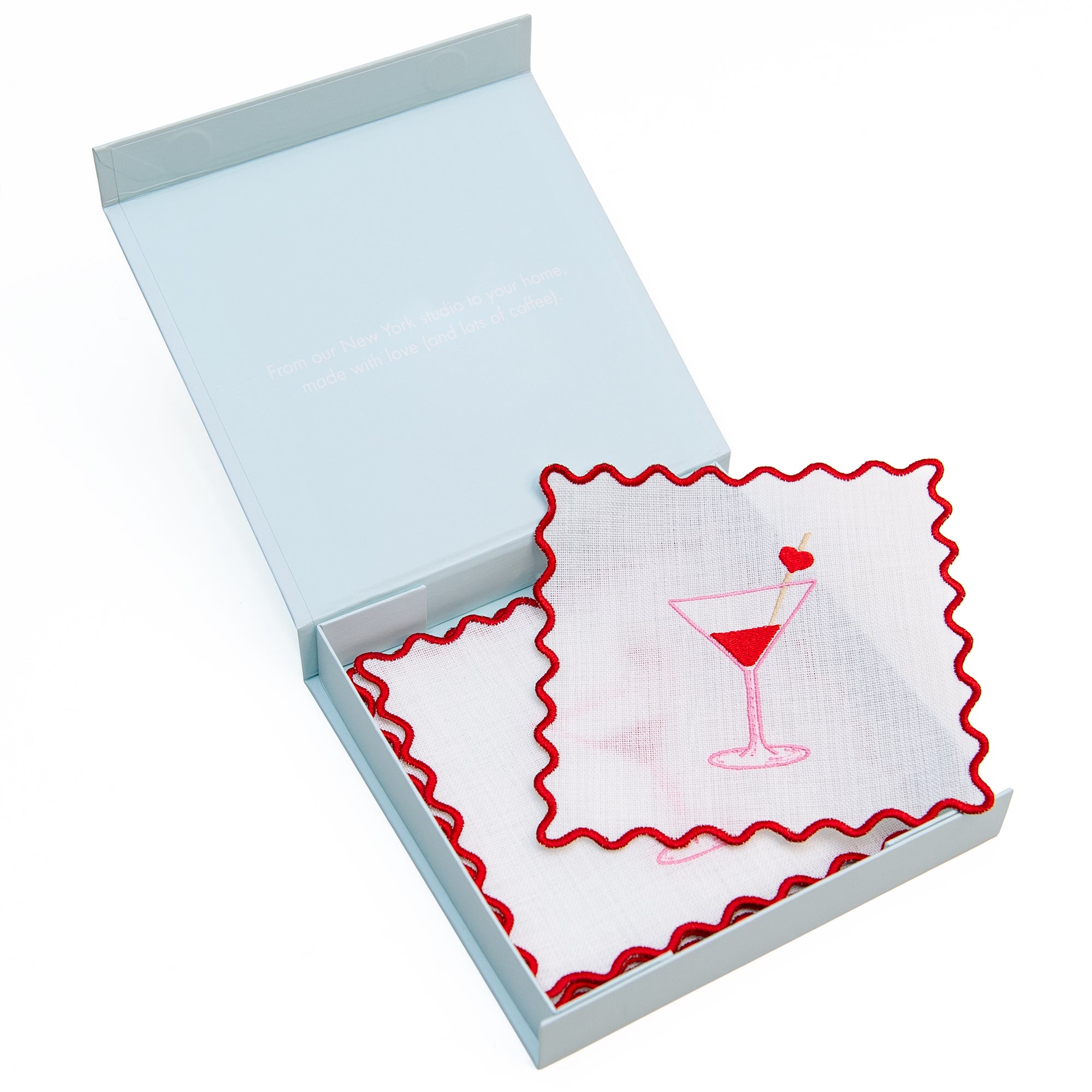 Valentines Cocktail Set of 4 Napkins, from NuYorkCloth - Image 2