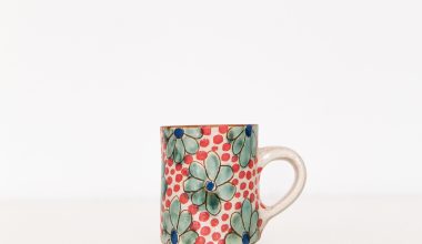 Daisy Fields Ceramic Espresso Mug in Red, from Kiliim
