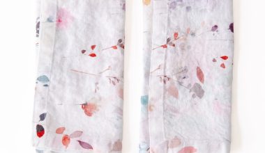 Watercolor Linen Napkins Set of 2, from Linen Tales