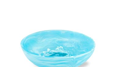 Wave Bowl in Aqua Swirl, from Nashi Home