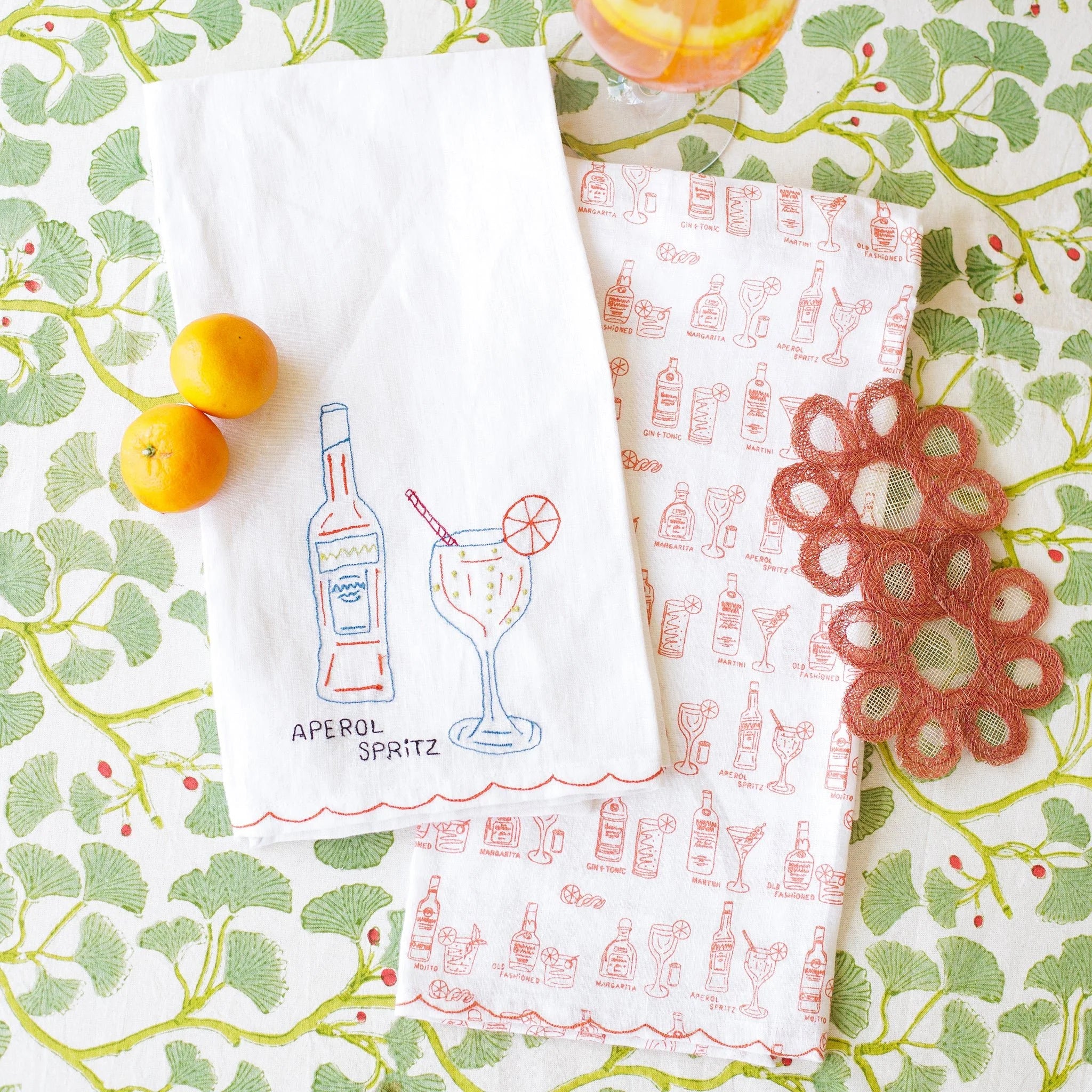 Set of 2 Aperol Spritz Linen Tea Towels - Image 5