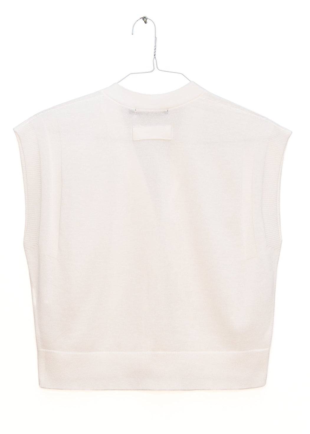 Wind Knit Vest in White, from Nicholson & Nicholson - Image 2