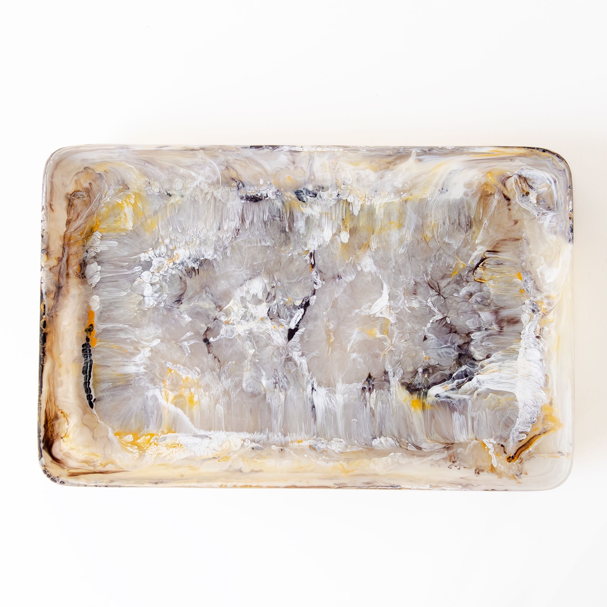 Rectangular Tray in Mocha Swirl, from Nashi Home - Image 2