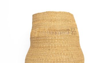 Large Mixed Weave Wonder Basket in Natural