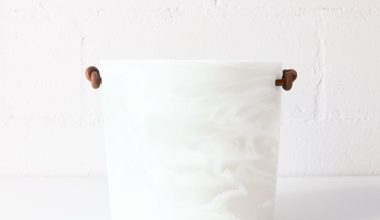 Ice Bucket in White Swirl, from Nashi Home