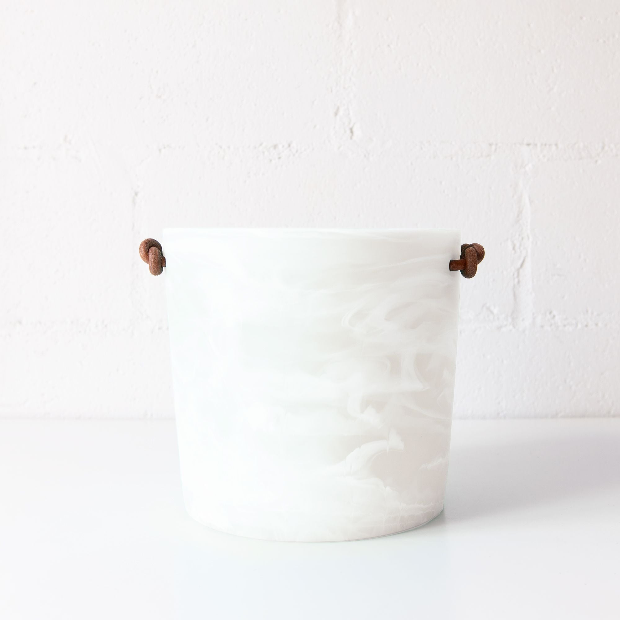 Ice Bucket in White Swirl, from Nashi Home