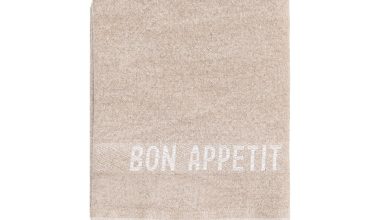 Bon Appetit Table Runner in White, from Charvet Editions