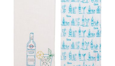 Set of 2 Mojito Linen Tea Towels