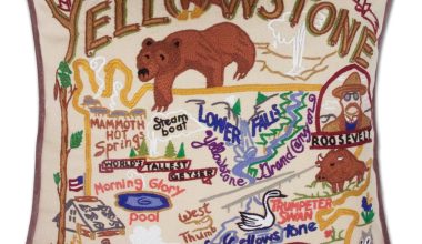 Yellowstone Hand-Embroidered Pillow