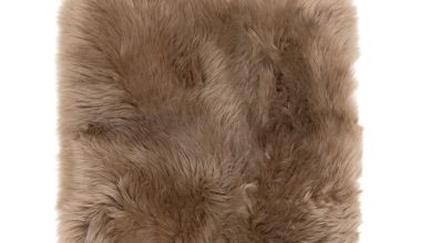 Long Wool Sheepskin Cover in Taupe