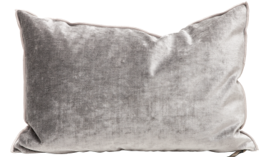 Velvet Pillow 16x24 in Ardoise, from Maison De Vacances