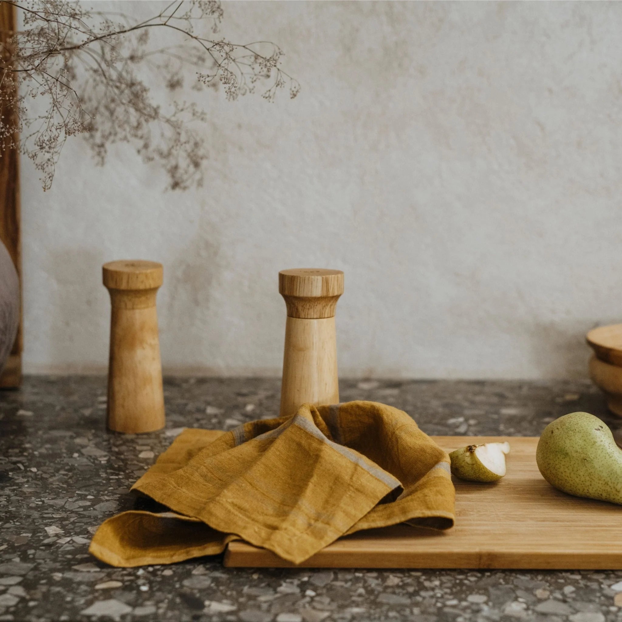 Amber and Bronze Stripe Napkin set of 2, from Linen Tales - Image 2