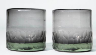 Handblown Etched Rocks Glass in Smoke, from Verve Culture