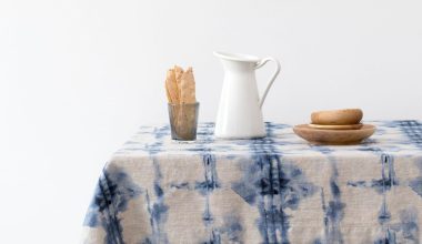 Tie Dye On Natural Linen Tablecloth, from Linen Tales