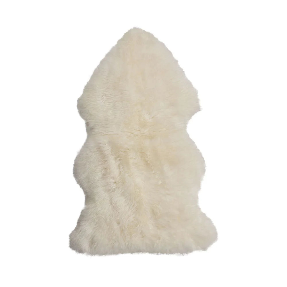 Long Wool Jumbo Sheepskin in Ivory